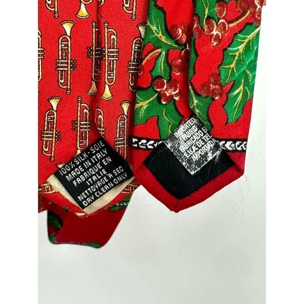 Bundle of 2 Christmas holiday ties